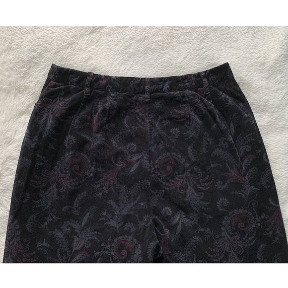 womens Crazy Horse (Liz Claiborne) narrow-wale, straight leg, paisley corduroy - Picture 6 of 7